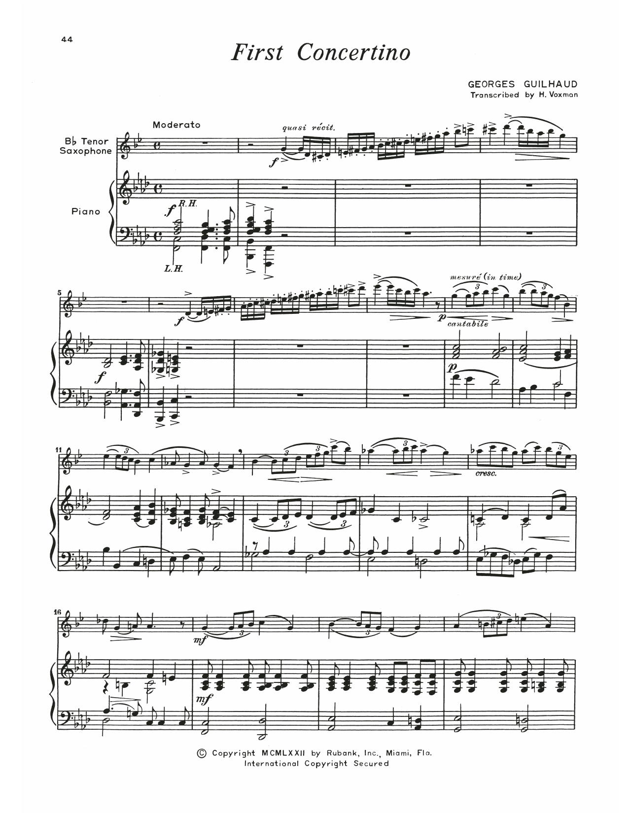 Product gallery: Page 1 of 1 First Concertino, Georges Guilhaud