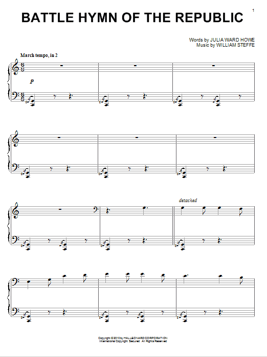 Product gallery: Page 1 of 1 Battle Hymn Of The Republic, Julia Ward Howe