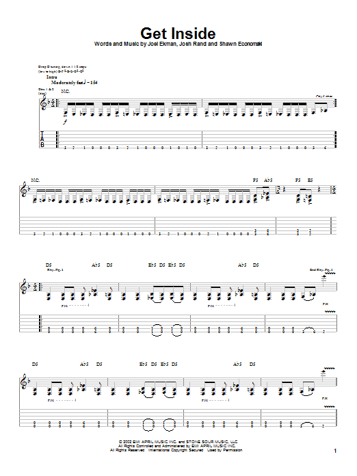Produktgalerie: Seite 1 von 1 Get Inside, Stone Sour, Gitarre