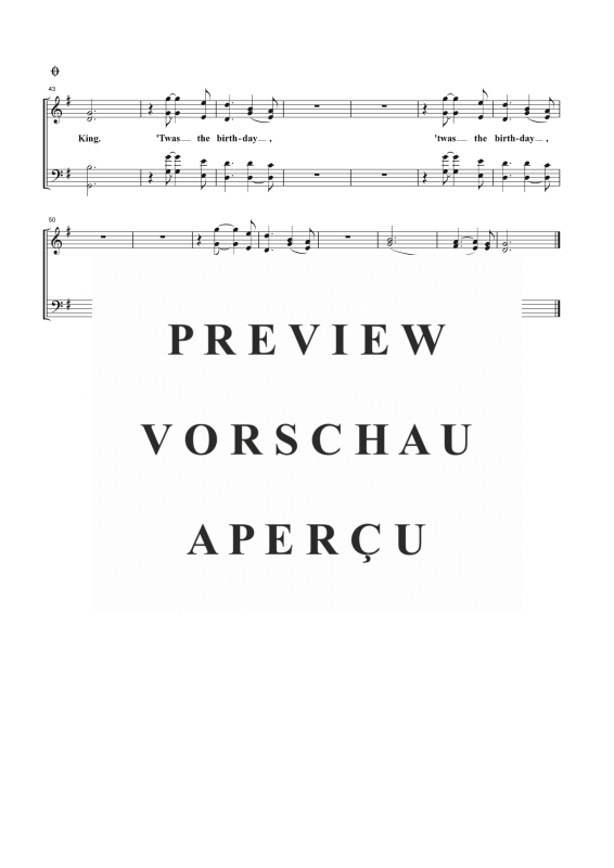 gallery: The Birthday Of a King, , Gemischter Chor und Klavier (optional)