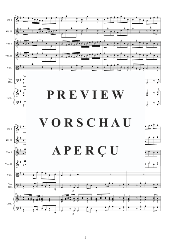 Produktgalerie: Seite 3 von 11 Concerto No.6 in G-Dur Op.9, , 2 Oboen Solo, Streicher Ensemble und Cembalo BC