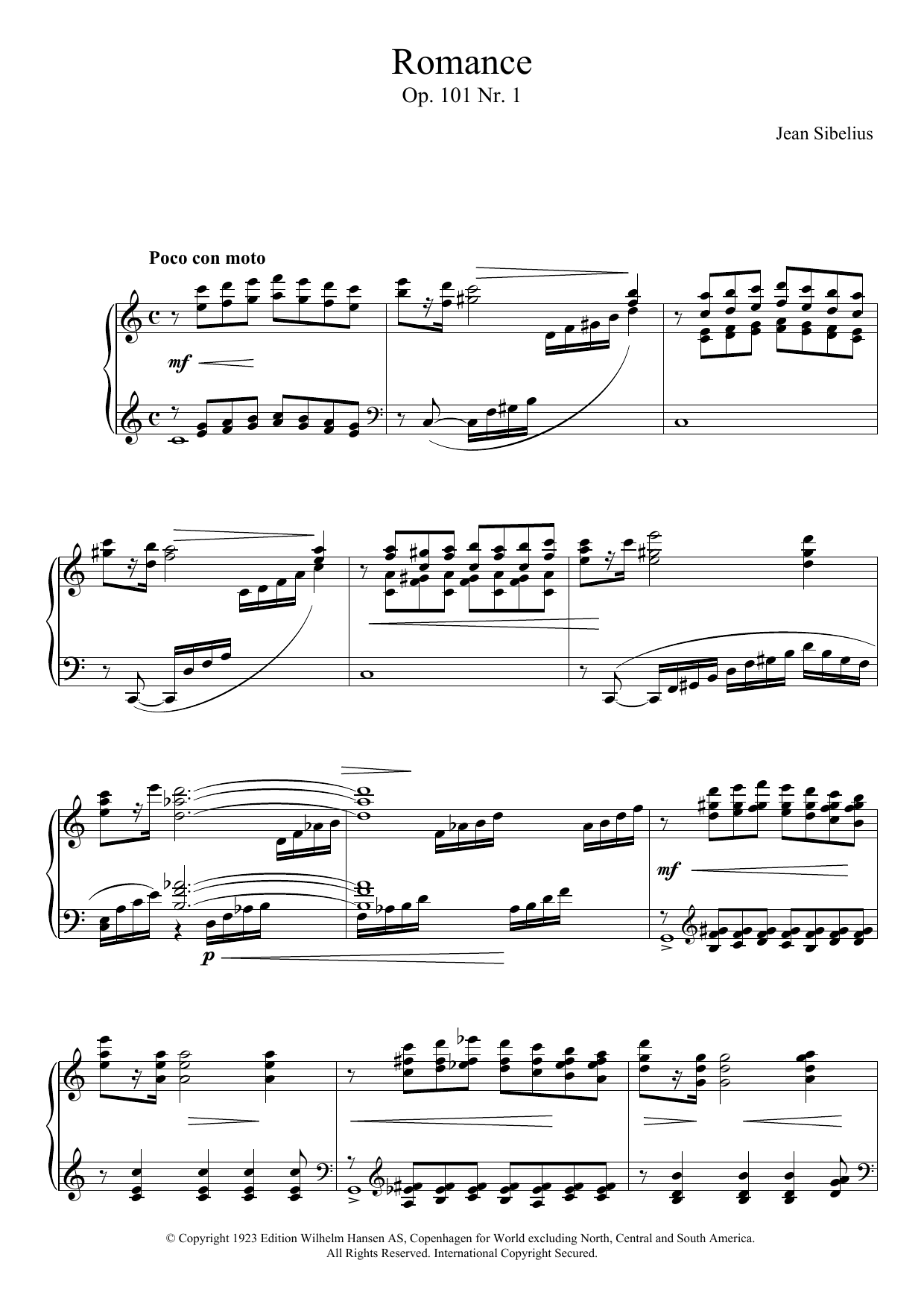 Product picture to: 5 Morceaux Romantiques, Op.101 - I. Romance