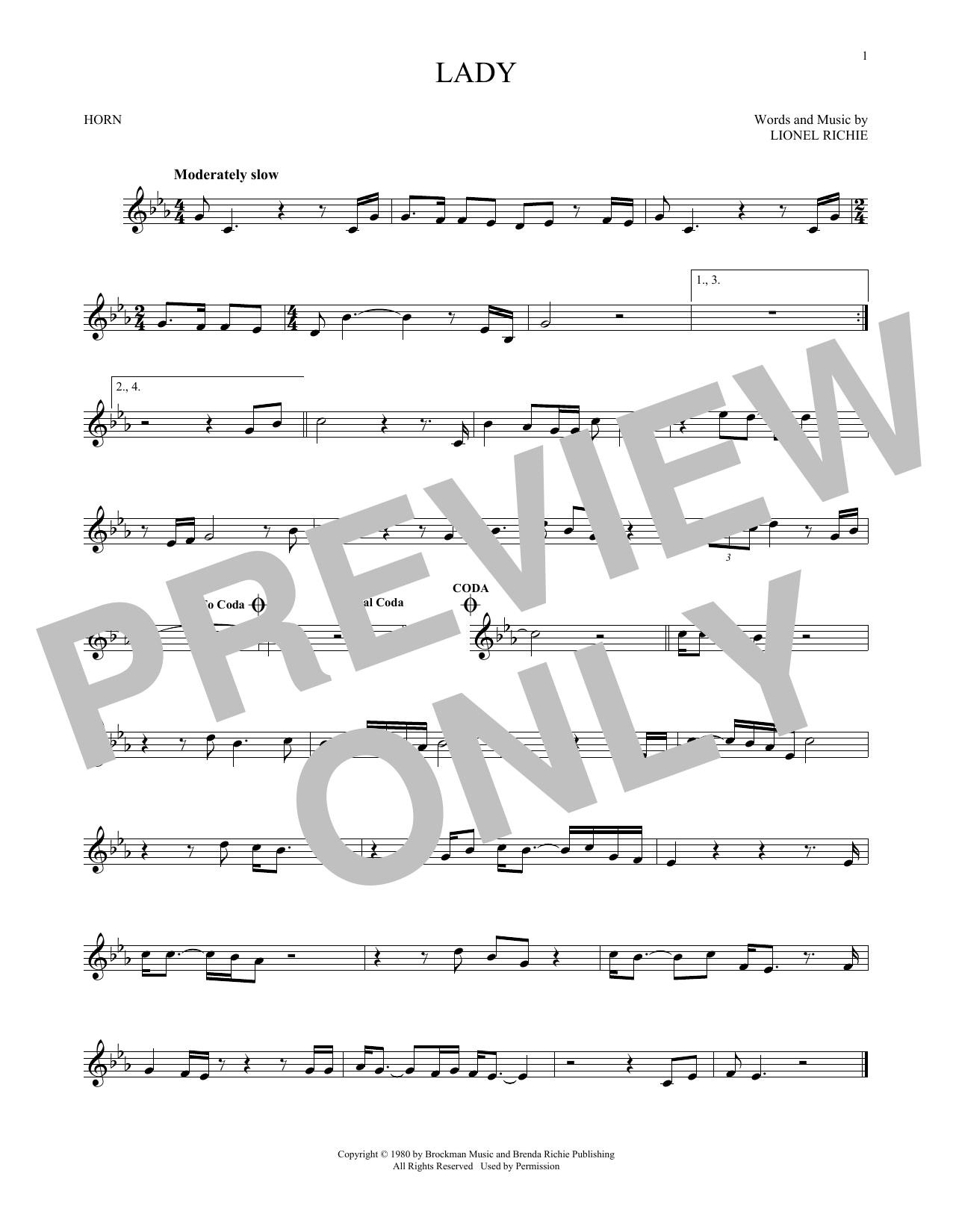 Produktgalerie: Seite 1 von 1 Lady, Kenny Rogers, Horn