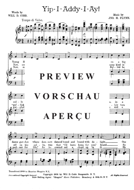 Produktgalerie: Seite 4 von 8 Yip-I-Addy-I-Ay , Popular Standard, Klavier und Gesang