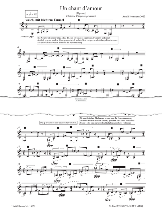 gallery: Un Chant D'Amour, Arnulf Herrmann, Horn