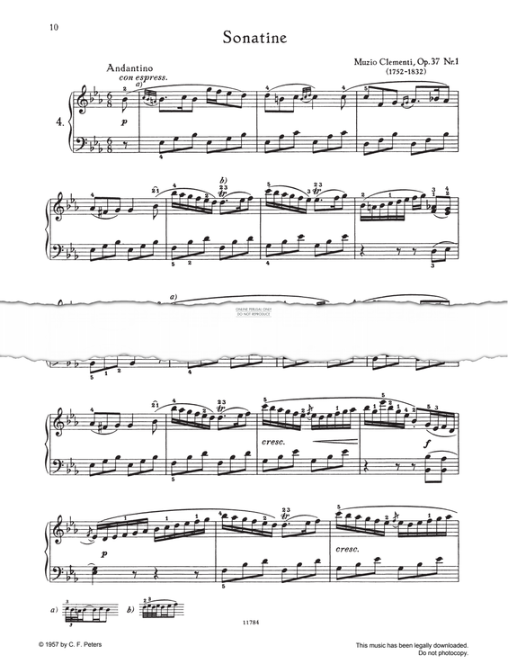 Produktgalerie: Seite 1 von 1 Sonatina Eb-major, Op. 37, No. 1, Muzio Clementi, Klavier