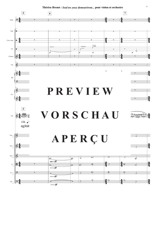 Product gallery: Page 9 of 21 Seul Tes Yeux Demeur&egrave rent , , (violin solo + orchestra) score only