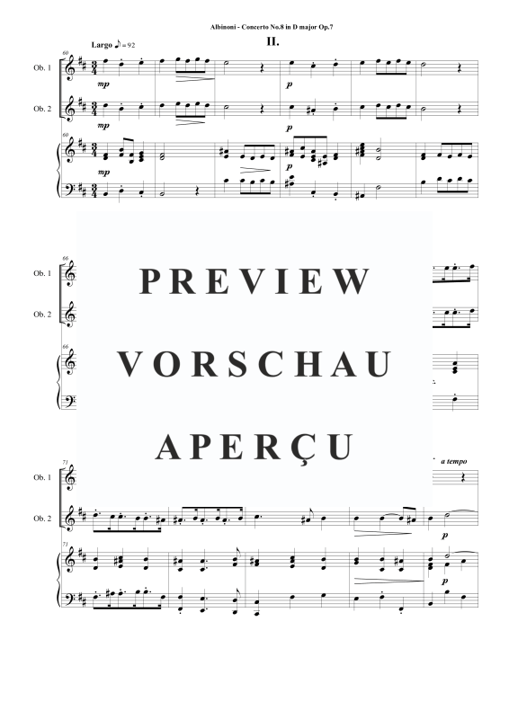 Product gallery: Page 9 of 11 Oboe Concerto No.8 in D-Dur Op.7, , 2 Oboes and Piano/Harpsichord