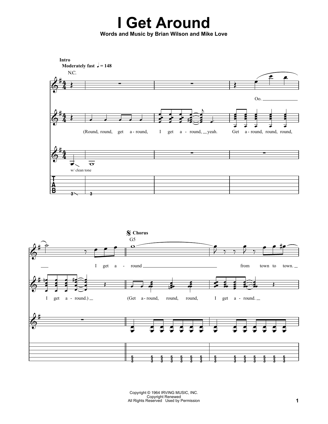 Produktgalerie: Seite 1 von 1 I Get Around, The Beach Boys, Gitarre