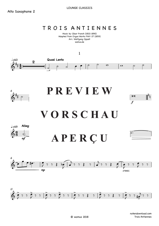 Product gallery: Page 9 of 16 Trois Antiennes (Saxophon Quartett A(S) , , ATB)