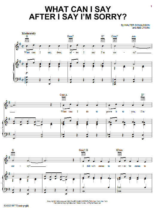 Product gallery: Page 1 of 1 What Can I Say After I Say I'm Sorry, Nat King Cole