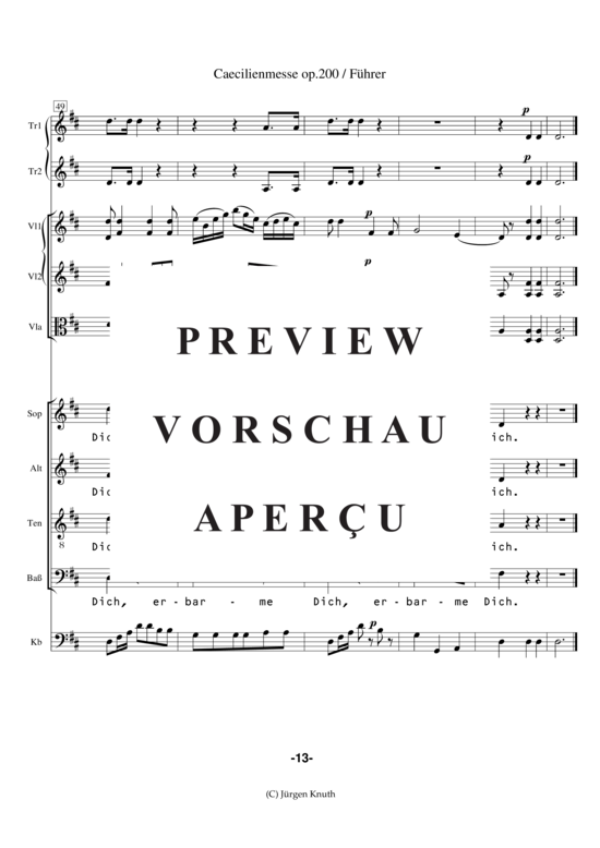gallery: Caecilienmesse op. 200 , , (Partitur + Einzelstimmen)