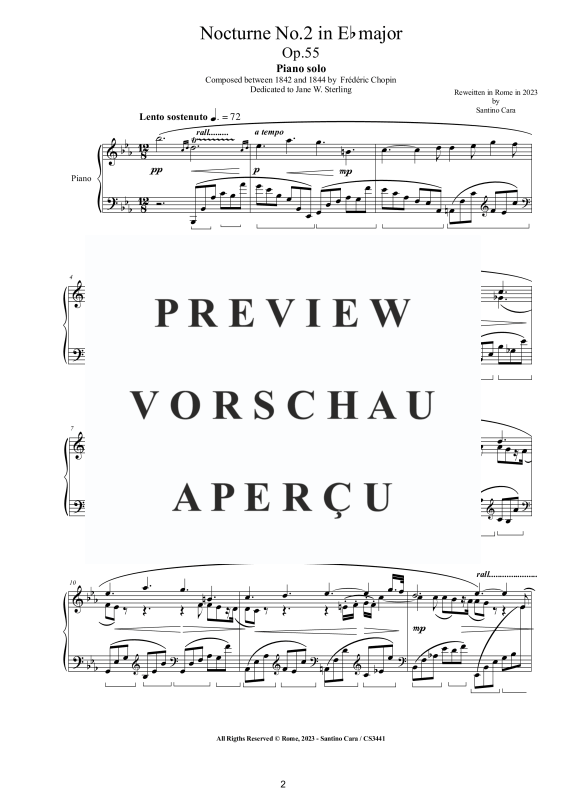 Product gallery: Page 3 of 7 Nocturne No. 2 in E flat major Op. 55, , Solo Piano