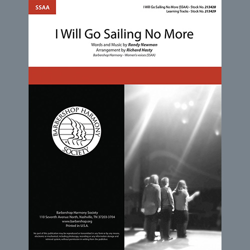Product picture to: I Will Go Sailing No More (arr. Richard Hasty)