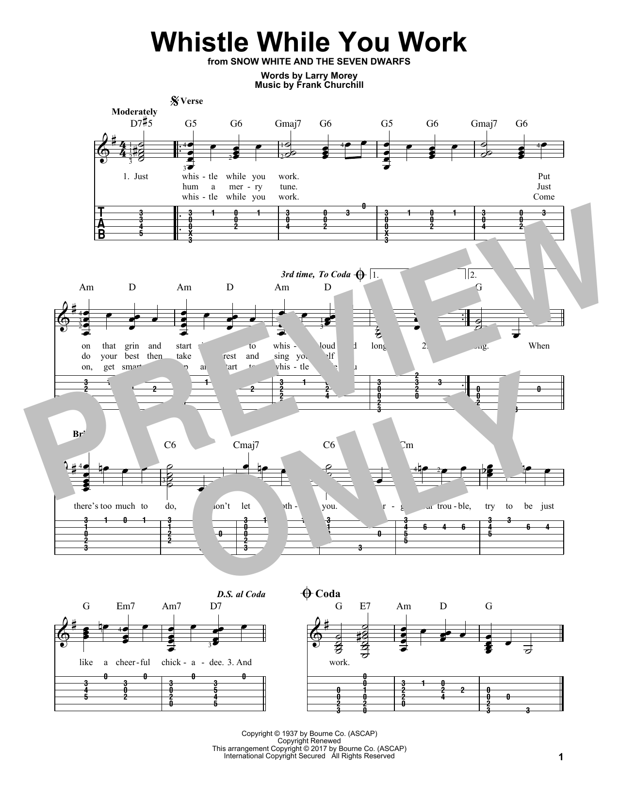 Produktbild zu: Whistle While You Work (from Snow White And The Seven Dwarfs)