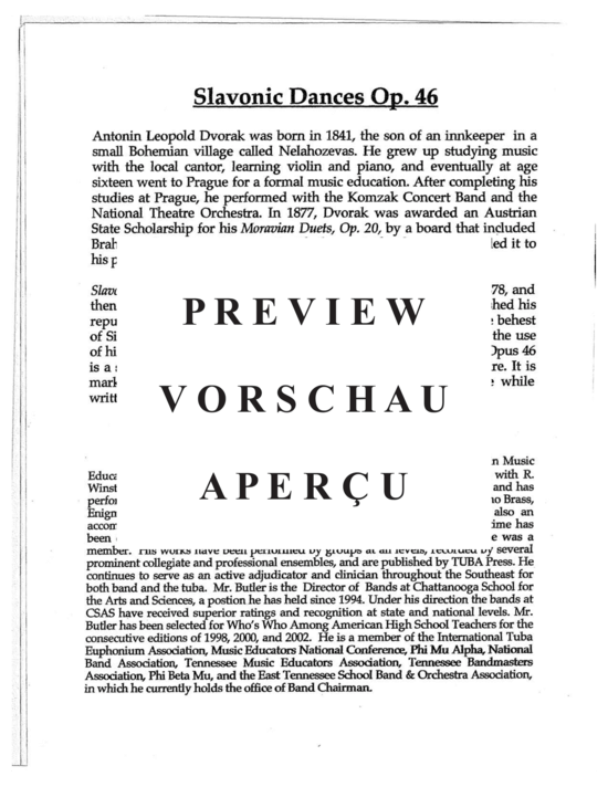 Product gallery: Page 4 of 21 Slavonic Dances Op. 46 No. 1 , , (Tuba Quartett EETT)