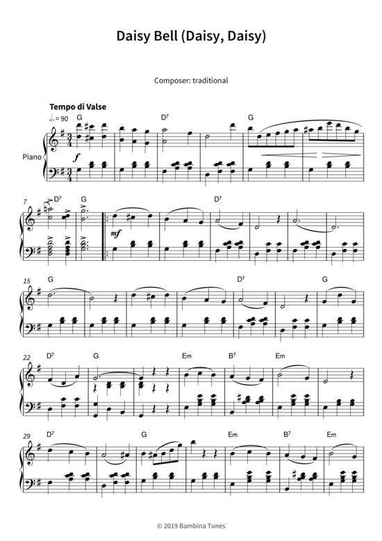 Produktbild zu: Daisy Bell (Daisy, Daisy) Lars Opfermann