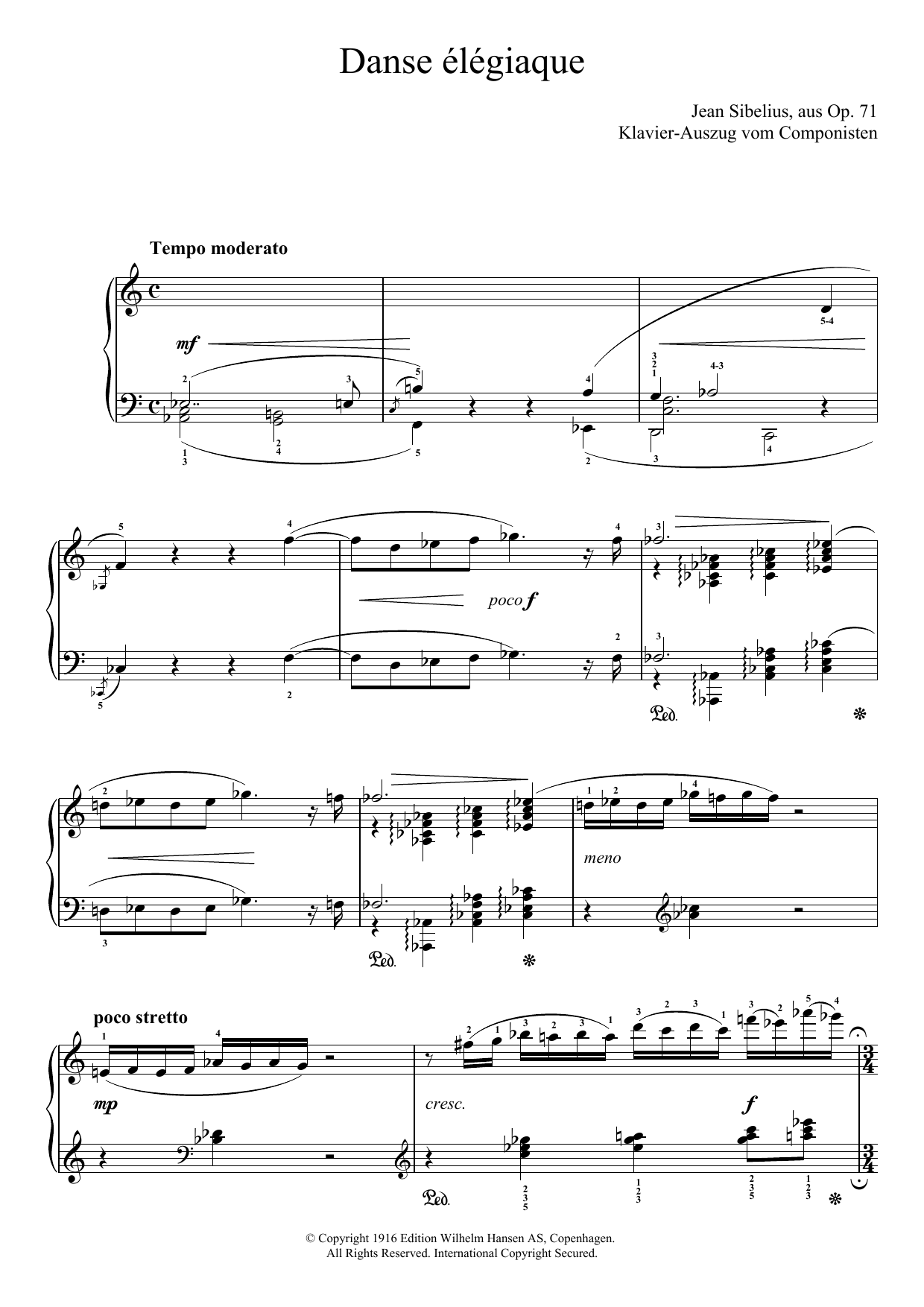 Product picture to: Danse Elegiaque (From Scaramouche, Op.71)