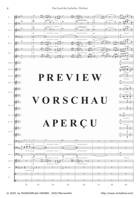 Product gallery: Page 9 of 11 Das Land des Lächelns, , (large wind orchestra)