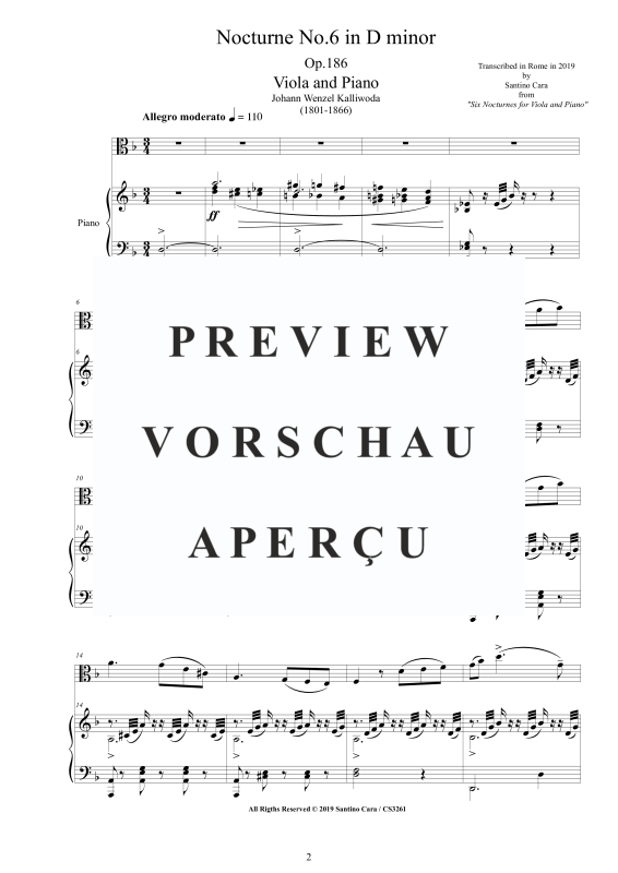 Produktgalerie: Seite 3 von 11 Nocturne No.6 Op.186, , Viola und Klavier