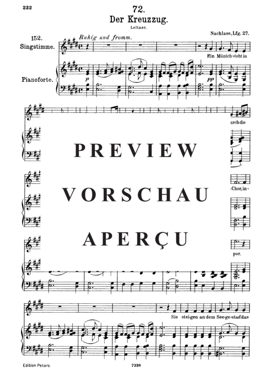 Product gallery: Page 2 of 3 Der Kreuzzug D.932, , Medium Voice and Piano