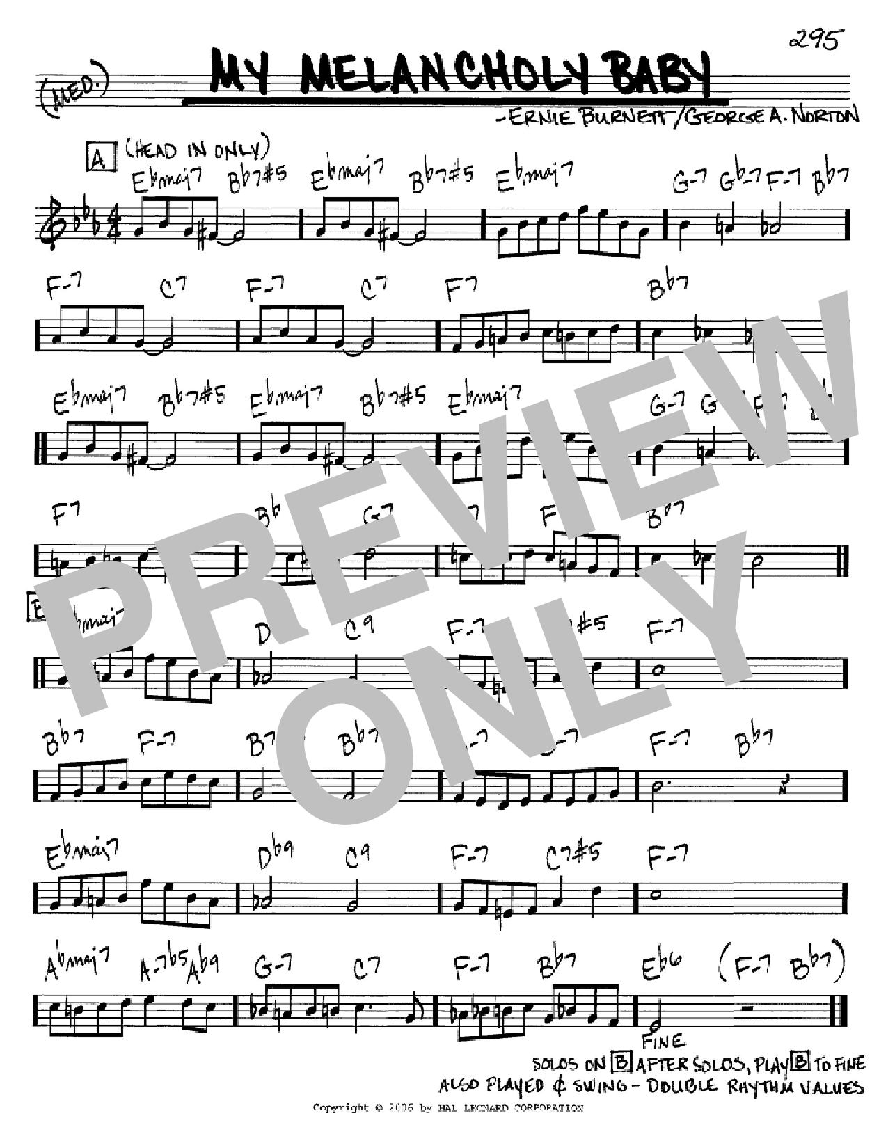Produktbild zu: My Melancholy Baby