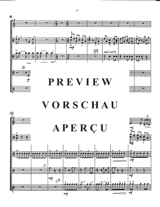 Product gallery: Page 14 of 21 Escapade , , (alto saxophone solo and 4 percussionists)