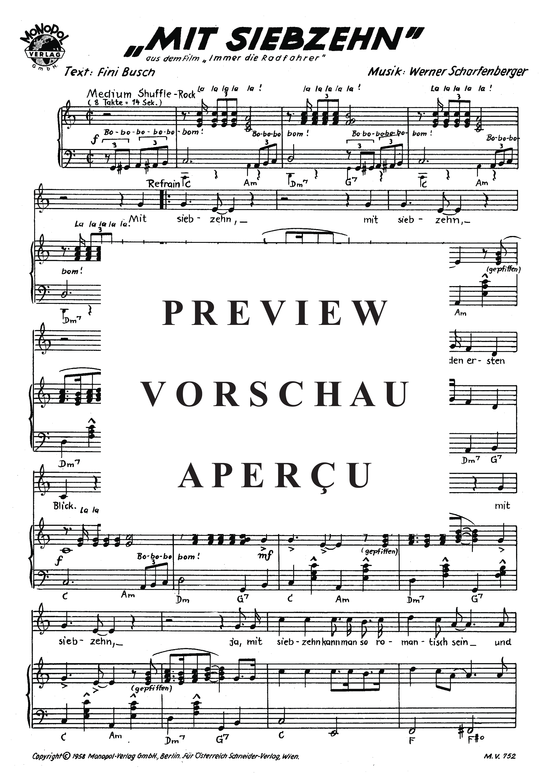 Produktgalerie: Seite 4 von 4 Mit Siebzehn, Kraus, 	Peter, Klavier und Gesang
