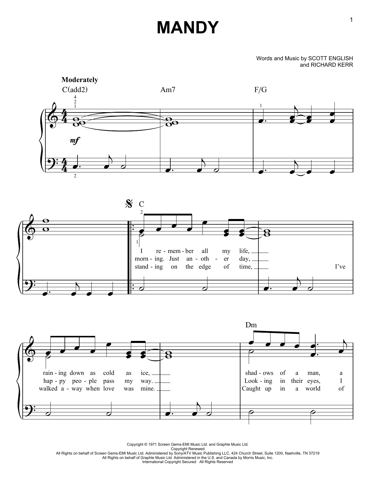 Produktgalerie: Seite 1 von 1 Mandy, Barry Manilow, Klavier