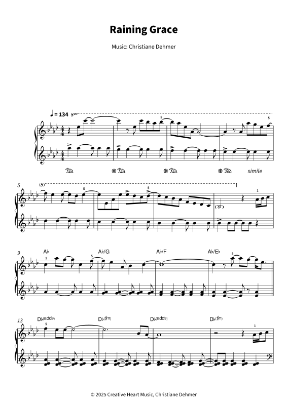 Produktgalerie: Seite 1 von 9 Raining Grace, , Klavier Solo