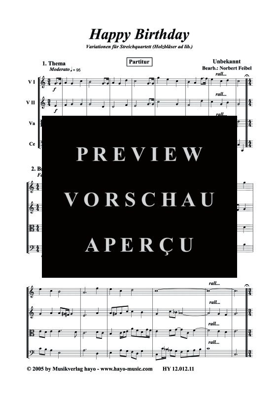 gallery: Happy Birthday, , (Streicher Quartett)
