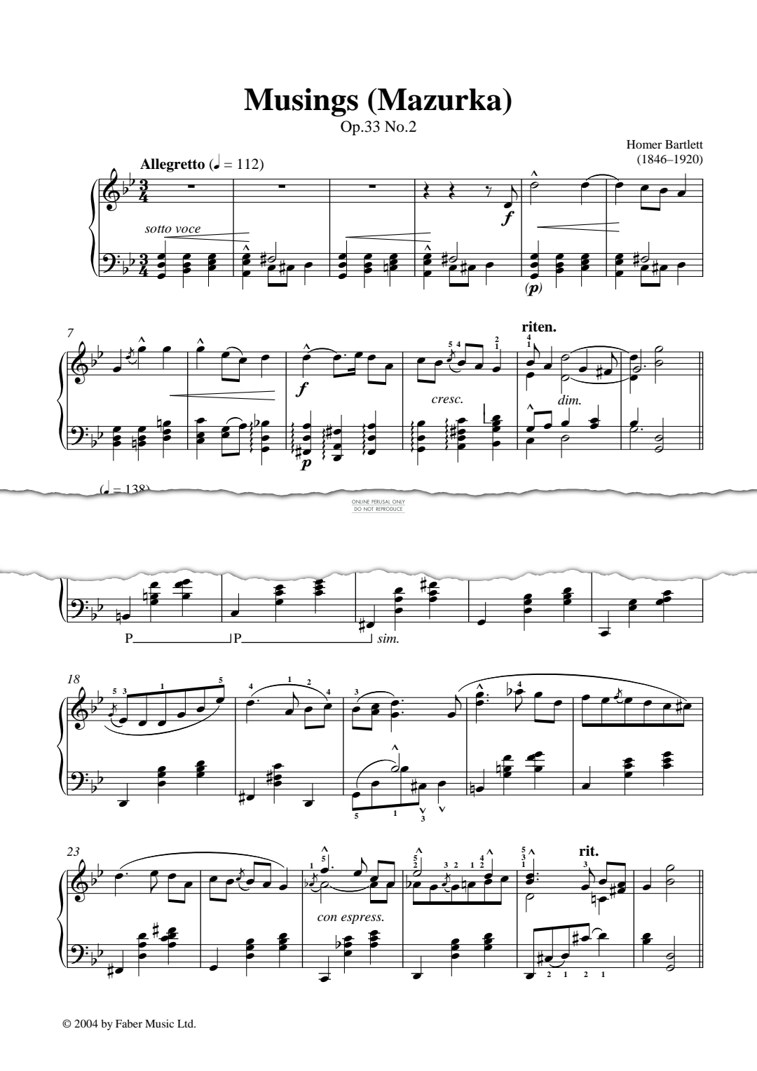 Product picture to: Musings (Mazurka) Op.33 No.2