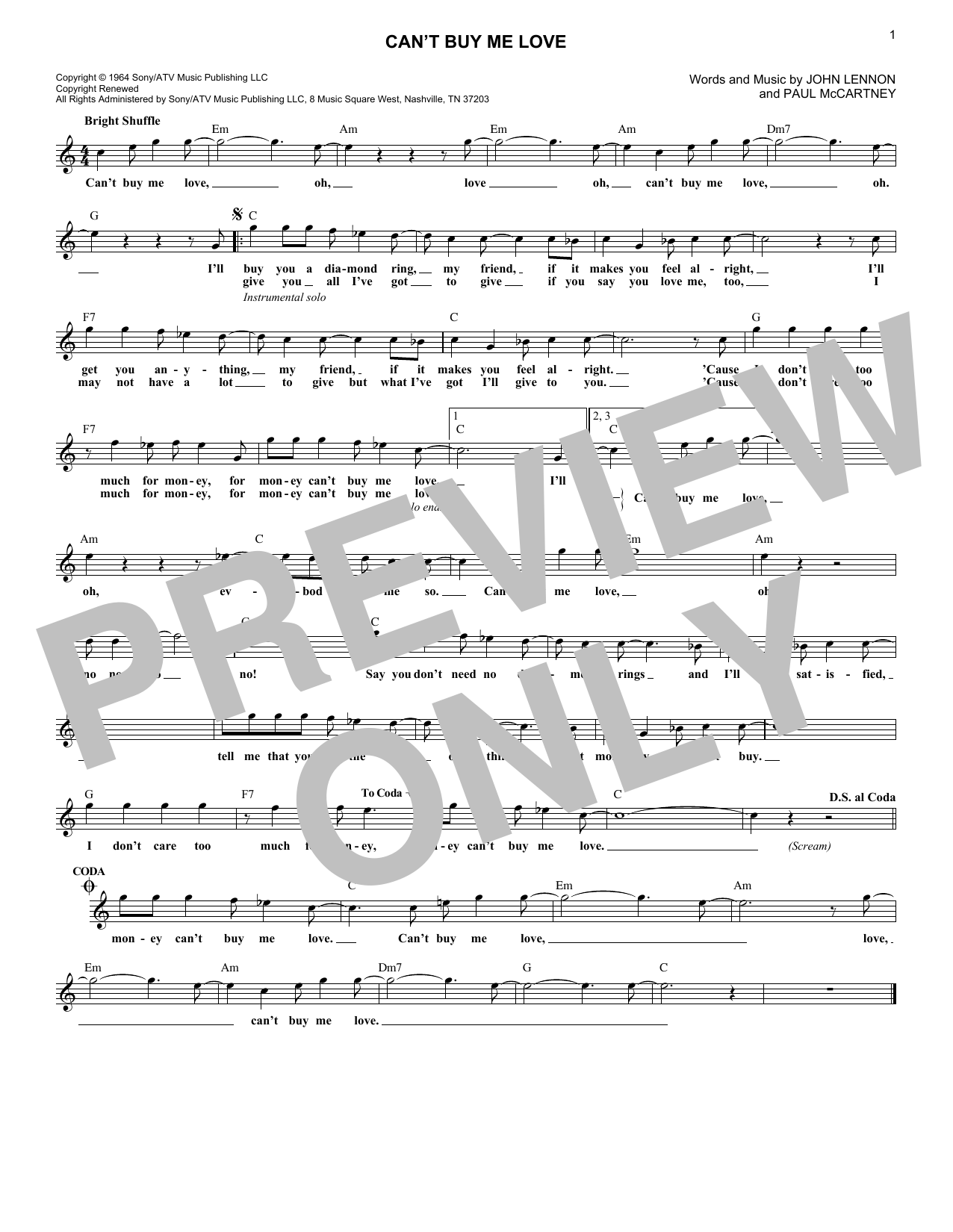 Produktgalerie: Seite 1 von 1 Can't Buy Me Love, The Beatles