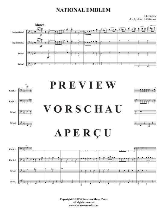 Product gallery: Page 2 of 16 National Emblem , , (Tuba Quartet: 2x Baritone, 2xTuba)