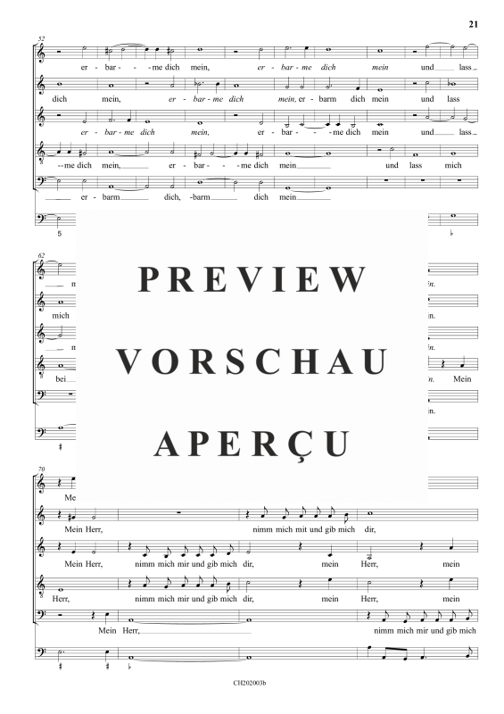 gallery: Mein Herr Jesu, dir leb ich , , (Gemischter Chor)