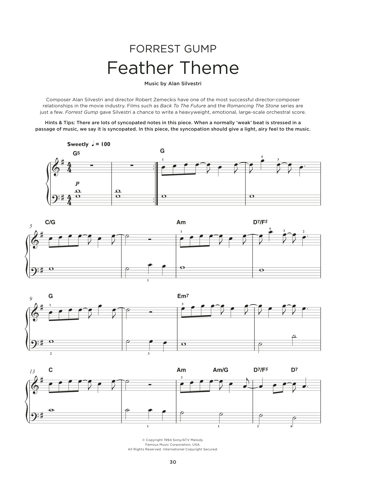 Produktbild zu: Forrest Gump - Main Title (Feather Theme)