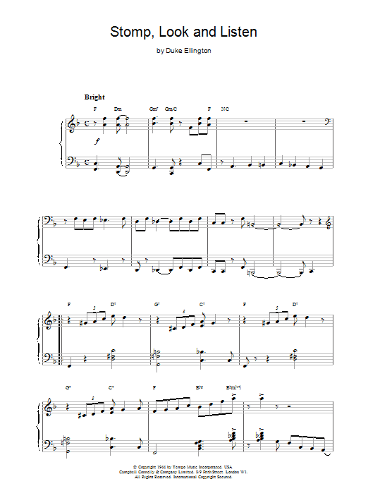 Product gallery: Page 1 of 1 Stomp, Look and Listen, Duke Ellington
