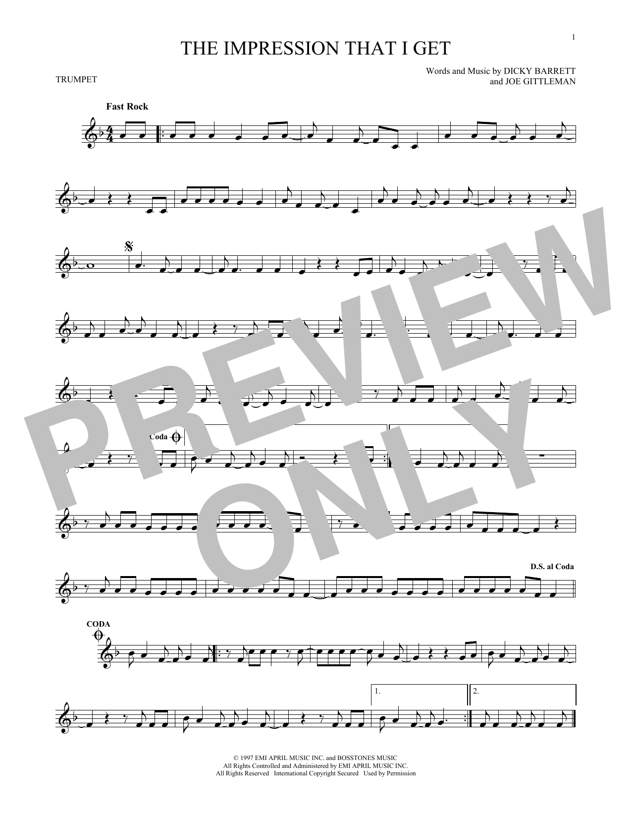 Produktgalerie: Seite 1 von 1 The Impression That I Get, The Mighty Mighty Bosstones, Trompete