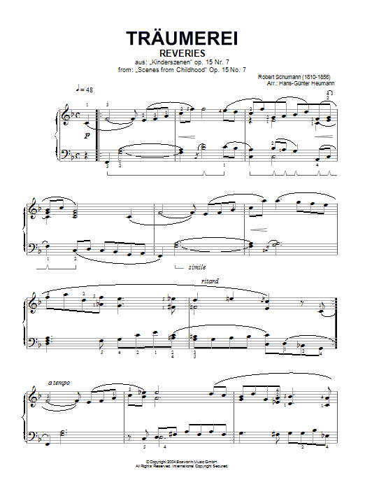 Product gallery: Page 1 of 1 Traumerei Op.15 No.7, Robert Schumann