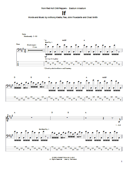 Produktgalerie: Seite 1 von 1 If, Red Hot Chili Peppers, E-Bass