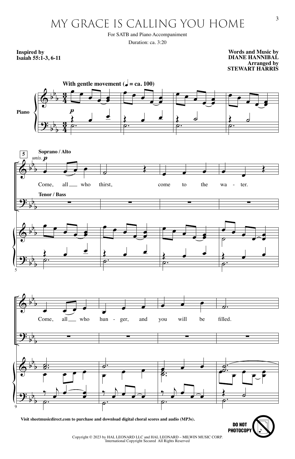 Product picture to: My Grace Is Calling You Home (arr. Stewart Harris)
