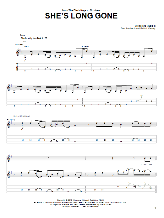 Product gallery: Page 1 of 1 She's Long Gone, The Black Keys