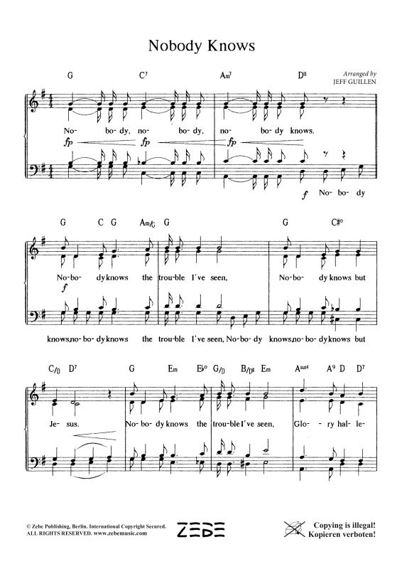 Produktgalerie: Seite 1 von 5 Nobody Knows, , Gemischter Chor