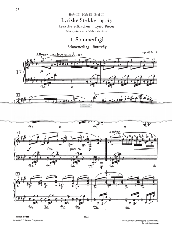 Produktbild zu: Sommerfugl Op. 43