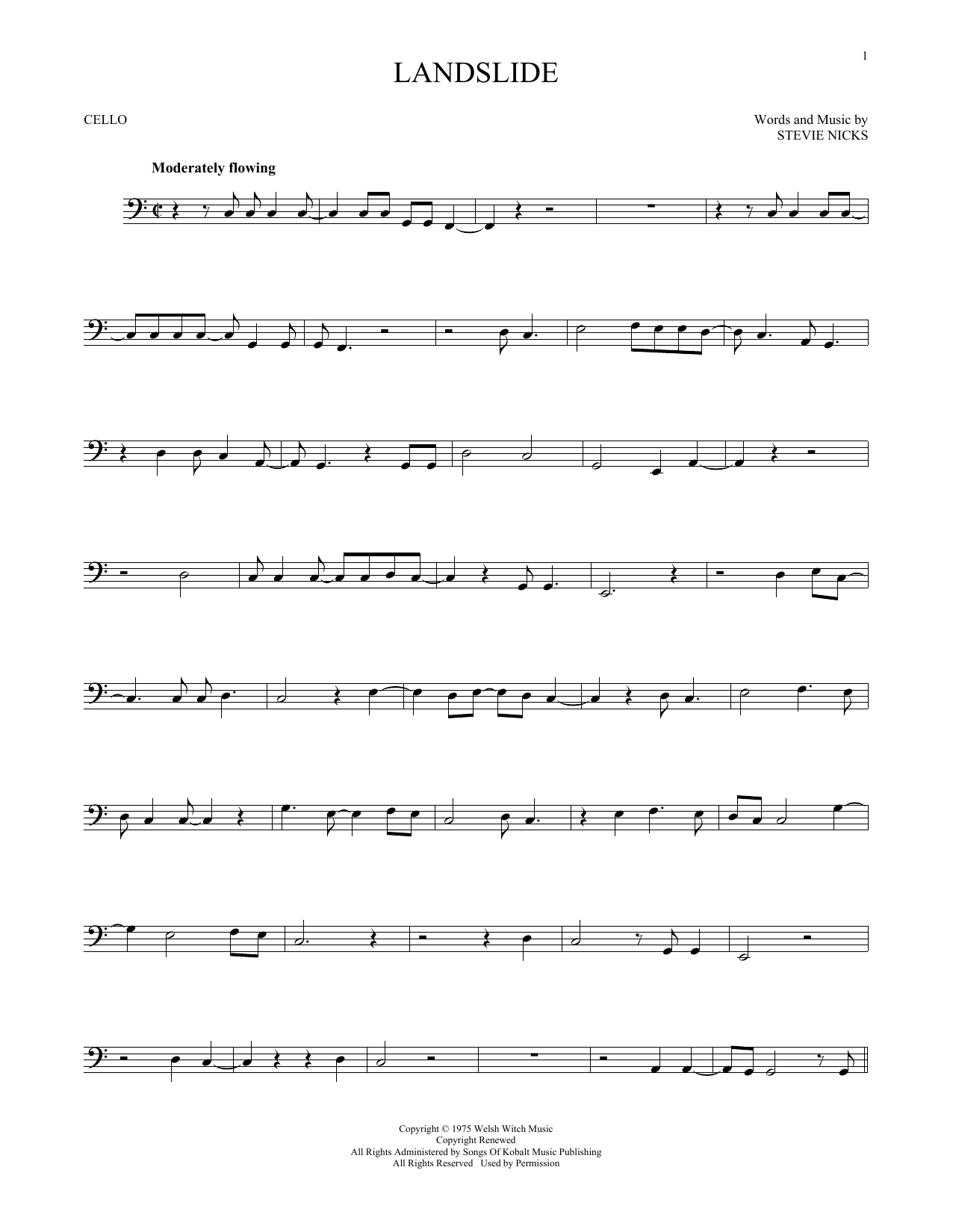Produktgalerie: Seite 1 von 1 Landslide, Fleetwood Mac, Violoncello