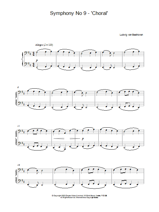 Product gallery: Page 1 of 1 Symphony No 9 - 'Choral', Ludwig Van Beethoven