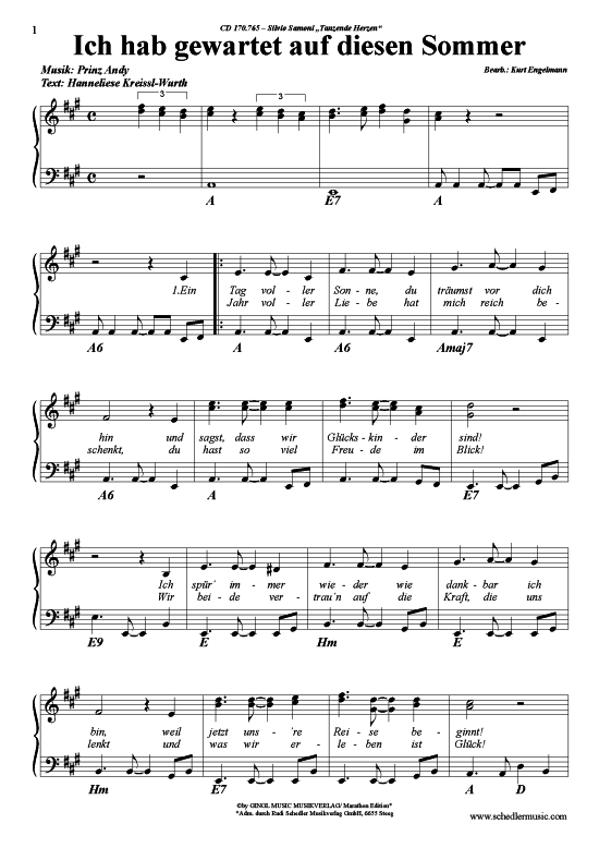 Produktgalerie: Seite 1 von 4 Ich hab gewartet auf diesen Sommer , Samoni, Silvio  , Klavier und Gesang