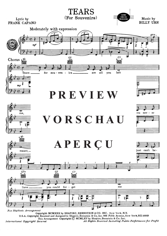 Produktgalerie: Seite 3 von 8 Tears (For Souvenirs) , Vallee, Rudy, (Klavier und Gesang)