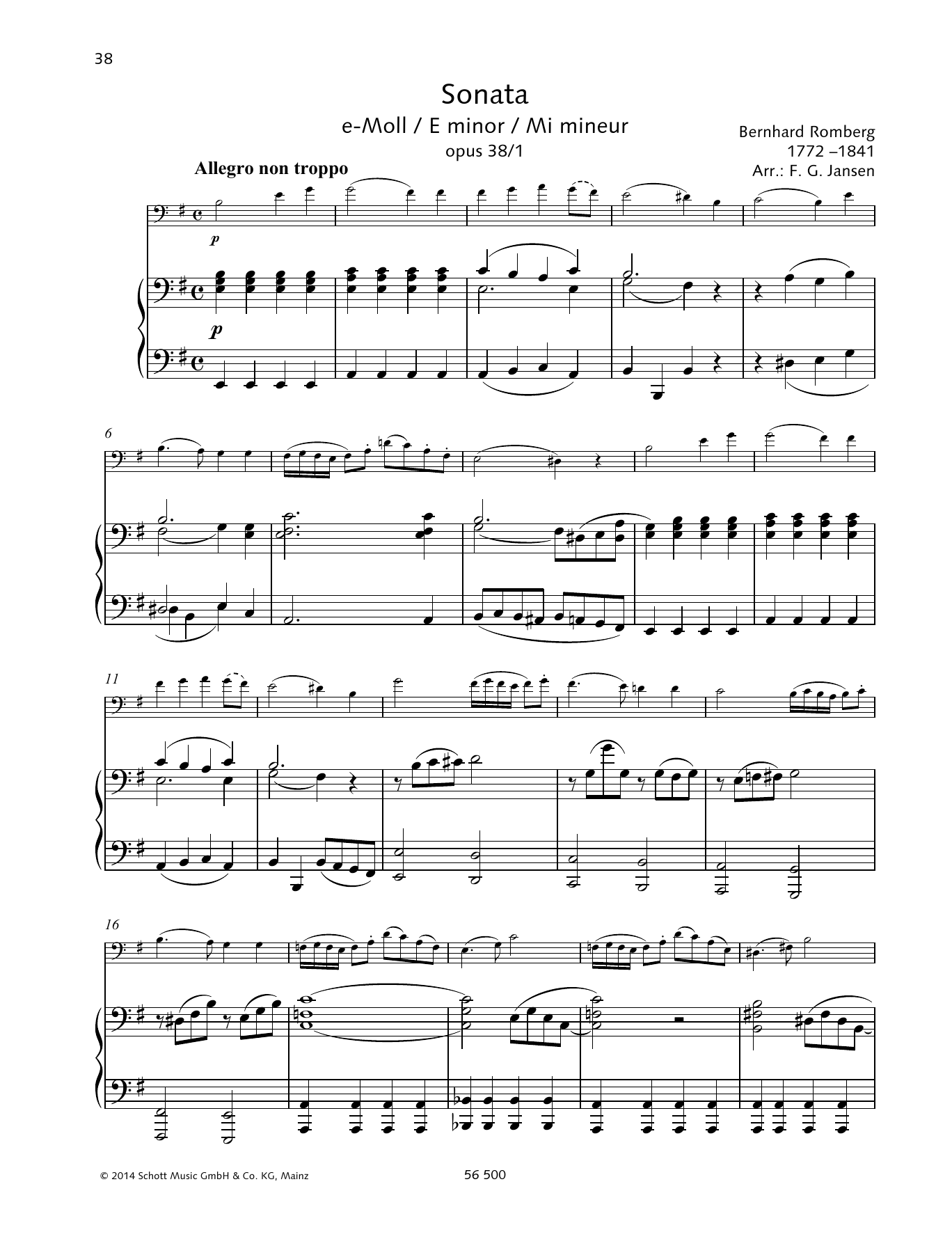 Product picture to: Sonata E minor