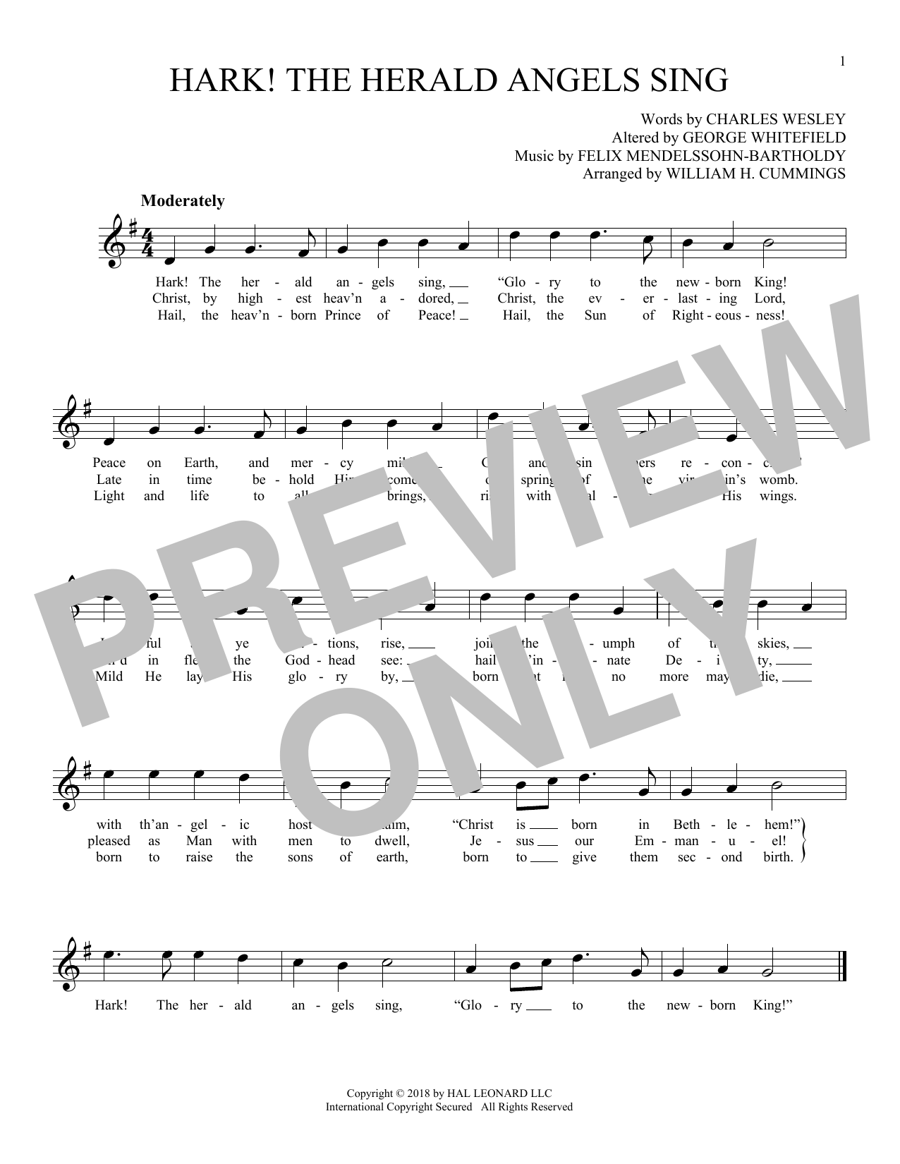 Product gallery: Page 1 of 1 Hark! The Herald Angels Sing, Felix Mendelssohn-Bartholdy